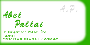 abel pallai business card