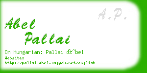 abel pallai business card